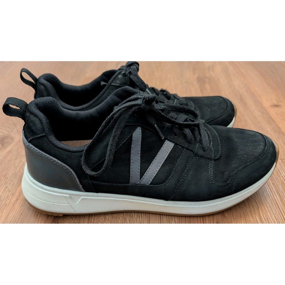 Vionic Shoes Womens Sz 9 Black Suede Casual Comfort Sneaker Cushioned